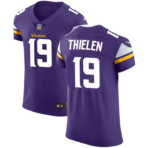 Nike Vikings #19 Adam Thielen Purple Team Color Men's Stitched NFL Vapor Untouchable Elite Jersey - Click Image to Close